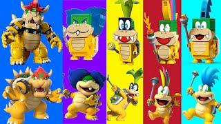 LEGO Super Mario The Mighty Bowser and all the original LEGO Koopalings -Comparison