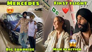 Mummy or Bhen pehli baar Flight mai baithe  aisa Reaction  Mercedes ka diya Surprise Mumbai mai 