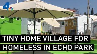 "Tiny Home Village" for Homeless Welcomes Residents in Echo Park | NBCLA