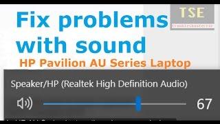 No sound in HP Pavilion AU Series Windows 10 Laptop - Fix Generic Audio Driver problem