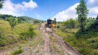 How John Deere 670 GP Grader Makes Its Way Through Green Forests #johndeere #motorgrader