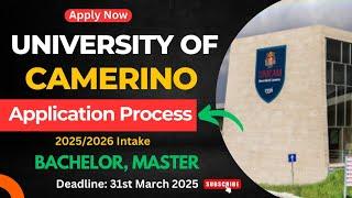 Application Process for University of Camerino 2025-2026 (Step by Step Detail) | Study in Italy