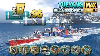 Destroyer Yueyang: Last hope on map Islands of Ice - World of Warships