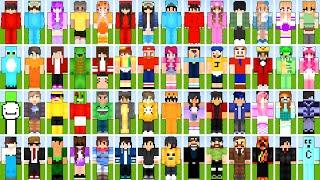 Omz and Roxy vs Milo and Chip vs Cash and Nico vs JJ and Mikey Maizen vs Jeffy Johnny Minecraft