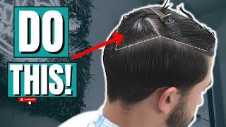 90's Curtains - Longer Men's Scissor Trim | Easy Step-By-Step | Barber Tutorial