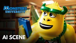 MONSTERS UNIVERSITY Scene But it’s Reimagined by AI in LEGO | Runway Gen 3