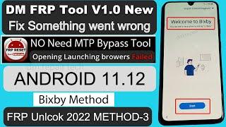 [Method-3] All Samsung Android 11 FRP Bypass 2022 FRP Something went Wrong Problem - Bixby Method