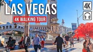 Las Vegas 4K Walking Tour - 165-min Walk with Captions - [Immersive sound - 4K/60fps]