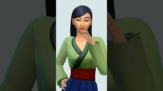 Disney Princess CAS Challenge Part 6 ️ #sims4cas  #sims4 #disney #mulan #shorts #simschallenge