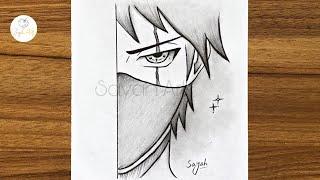 Easy anime drawing || How to draw kakashi Hatake step by step || Easy drawings for beginners