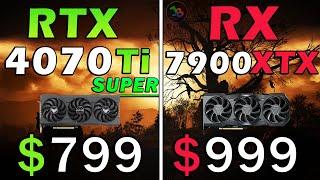 RTX 4070 Ti Super vs RX 7900 XTX | REAL Test in 10 Games | 1440p | Rasterization, RT, DLSS, FSR3, FG