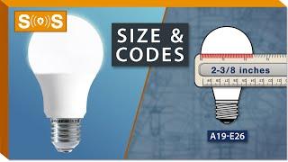 Standard Light Bulb - Size & Codes | Spec. Sense