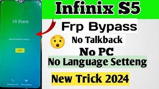 Infinix S5 Frp Bypass NO talkback.No Language No PC Easly 2024