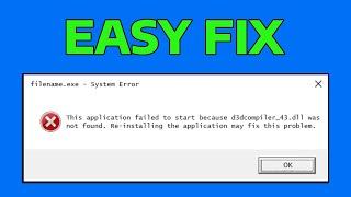 How To Fix d3dcompiler43.dll is Missing Error