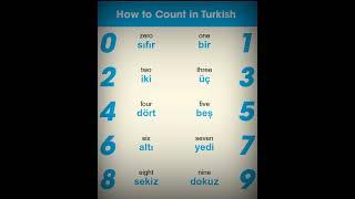 Turkish Numbers 0-9 #shorts #pronunciation #language #numbers #türkiye #turkish #education #yt