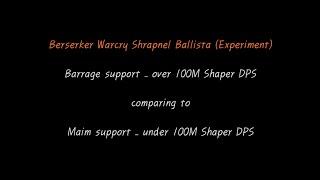 [3.10 POE] Berserker Warcry Shrapnel Ballista, barrage support experiment