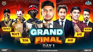 ASIA INVITATIONAL GRAND FINAL DAY-1  NG vs NXT vs APEX 7 vs UG vs ZM #nonstopgaming #freefirelive