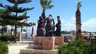 Walk through Kos Town (Greece) - street view.