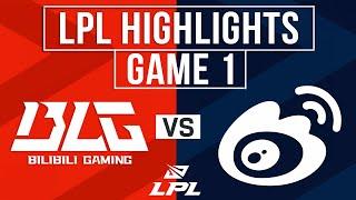 BLG vs WBG Highlights Game 1 | LPL 2024 Summer Playoffs | Bilibili Gaming vs Weibo Gaming