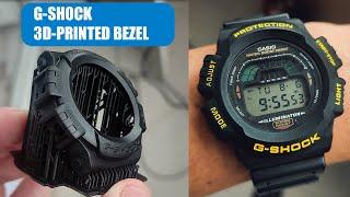 3d-printed custom replacement bezel for G-Shock DW-8700