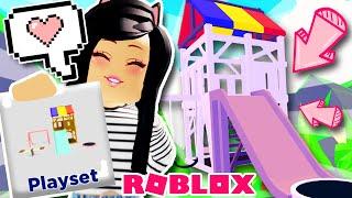 Spending ALL my ROBUXon the PLAYSET in MY DROPLETS Roblox Building