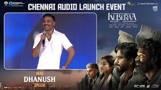 Hero Dhanush Speech at Kuberaa Audio Launch Event | Nagarjuna, Rashmika Mandanna | Shreyas Media