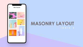 Ionic 5 Masonry Layout - UI Design