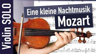 Mozart Serenade from "Eine kleine Nachtmusik" 1. Mov CLOSE UP Violin SOLO | violin sheet music