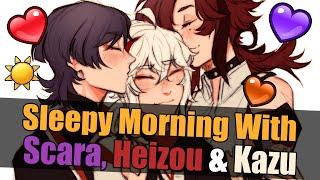 Sleepy Morning With Your BFs Scara, Heizou & Kazuha~ [Genshin ASMR]