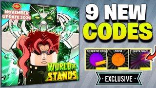 ️NEW️NOVEMBER UPD! ALL WORKING CODES IN WORLD OF STANDS 2024  | ROBLOX WORLD OF STANDS CODES 2024