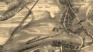 Portland Maine 1876 Panoramic Bird's Eye View Map 6649