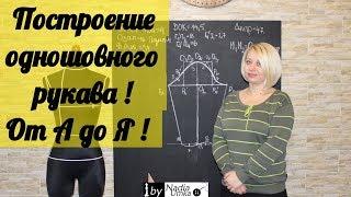 Построение выкройки основы одношовного втачного рукава! От А до Я ! by Nadia Umka!