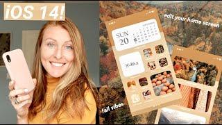 *iOS 14* HOME SCREEN CUSTOMIZATION // fall aesthetic (widgetsmith and shortcuts!) #iOS14