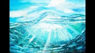 HOW TO DRAW A WAVE. PAINTING OIL ON CANVAS