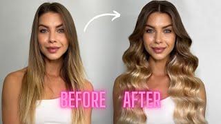 Wedding hairstyle for long hair  HOLLYWOOD WAVES (with extensions)