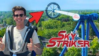 FIRST RIDE on Sky Striker – NEW for 2024 Six Flags Great America