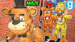 New FNAF 2 Toy Animatronic Maze Run Challenge Part 2! Gmod FNAF