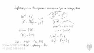 Что такое первообразная и неопределённый интеграл