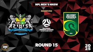 NPL Men's NNSW Round 15 Reserve Grade - Cooks Hill United v Belmont Swansea United