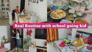 This is my real morning routine when my kid goes to school,my home managing routine in monsoon 