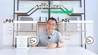 What are the main specifications of a portable oxygen concentrator?
