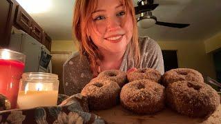 ASMR Baking Cinnamon Sugar Donuts (Close Whispered Voiceover)