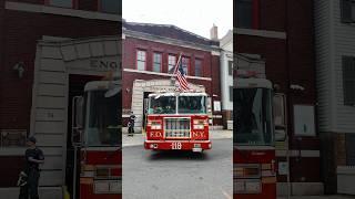 #FDNY Ladder 118 responding from quarters on Middagh Street in Brooklyn