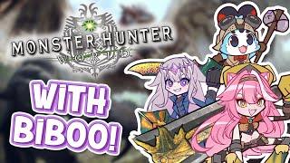 【Monster Hunter World】Biboo teaches me how to hunt Monsters!! 