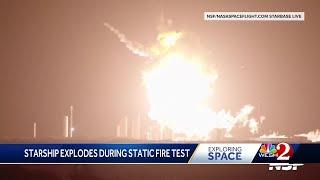 WATCH: SpaceX's Starship rocket explodes into massive fireball during test