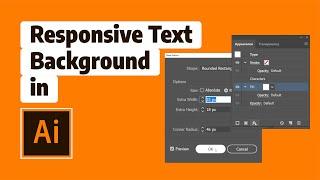 Responsive Text Background Adobe Illustrator