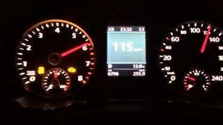 VW TIguan Stage 1 (Revotechnik chip, intercooler, downpipe, full exhaust) acceleration 0 - 180 km/h.