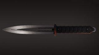 Concept knife model in blender 2.9 (Timelapse)