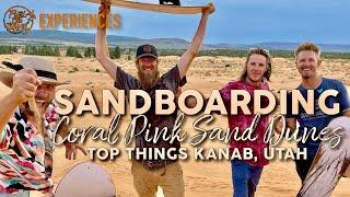 Sand boarding Coral Pink Sand Dunes Utah - Top Things To Do Kanab Utah - Tricks & BTS Fails Crashes