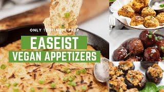 4 Epic Easy Vegan Appetizers - Including Vegan Crab Dip!  | 10 Minutes Prep Each